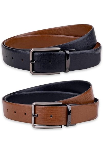CMEPARTS CLASSIC MILANO® Genuine Leather Men’s Spanish Reversible Belt Men in...
