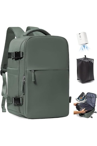 SZLX Vacuum Backpack with Pump Carry On Luggage Airline Approved Women Men