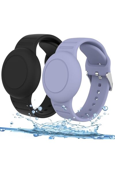 Zoye 2 قطعة من أساور Airtag للأطفال، سوار سيليكون ناعم لـ Air Tag، خفيف الوزن...