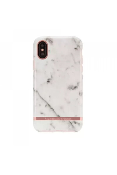 Richmond & Finch Husa de Protectie 34216 pentru IPhone XS Max Marmura Alba/Rose