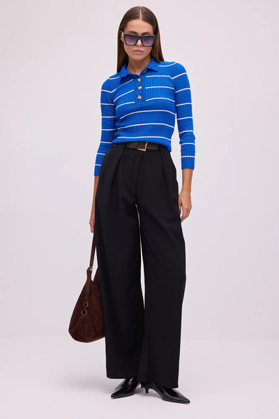 Touché Privé Belted High Waist Loose-Leg Pants