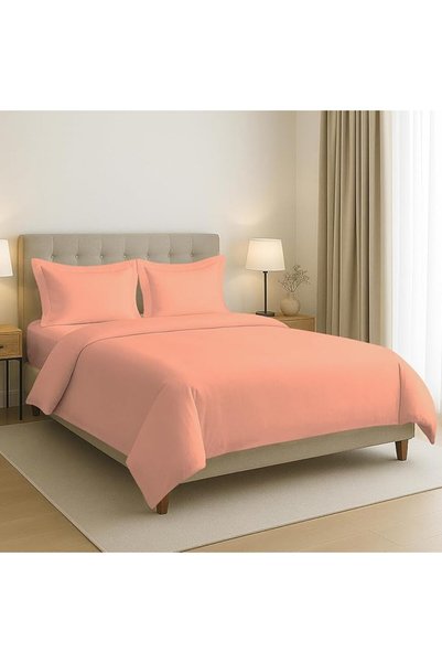 PIZUNA 100% Cotton Duvet Cover Set King Size 260x220 Dark Blue