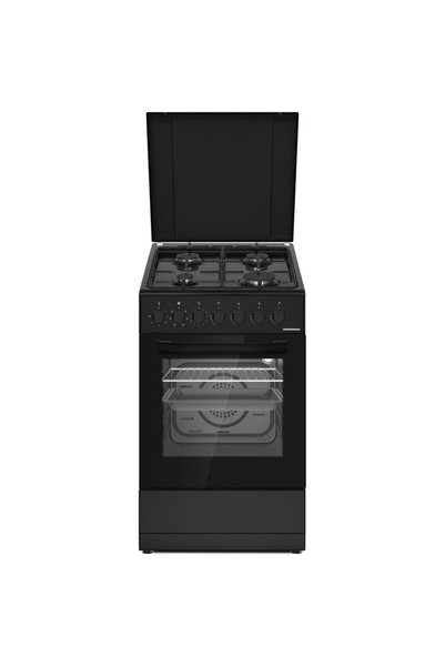 Heinner Combination gas stove HFSC-S60LITGC-BK, 4 burners, Enamel support, Me...