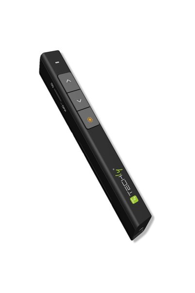 Techly Ασύρματος παρουσιαστής 103472, κόκκινο λέιζερ, εμβέλεια 100μ, USB 3.0