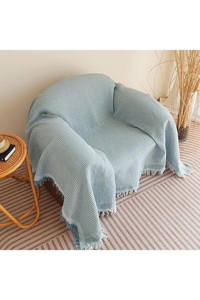 GENERAL Cotton Sofa Cover for Single Seater Couch Chair, 180x180cm Stretch So...