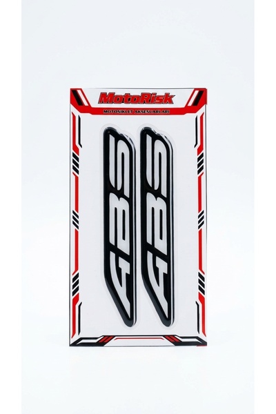 MotoRisk ABS Yazılı 3D Damla Etiket Seti - Motosiklet Granaj ve Çamurluk Sticker
