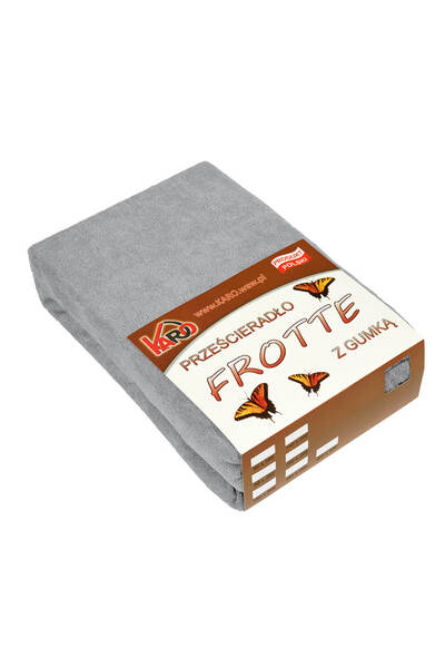 Karo Cearceaf cu elastic Karo, Frotir, 70x140cm, 200g/m2, Gri