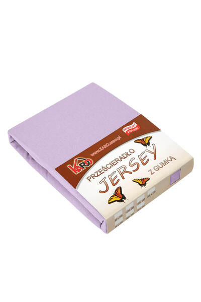 Karo Cearceaf cu banda elastica Karo, Jerseu, 150g/m2, 80x200cm, Lila