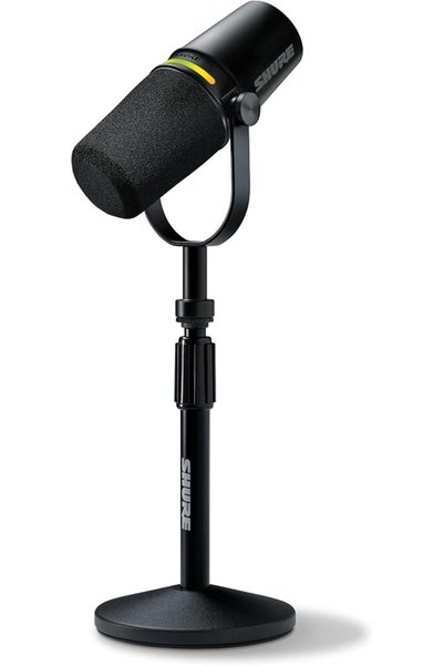 SHUREI Shure MV7+ Podcast Microphone with Stand. Enhanced Audio, LED Touch Pa...