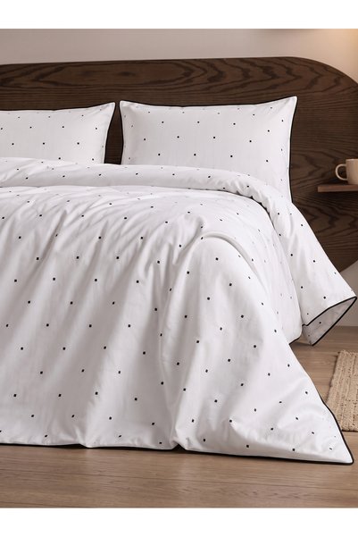 BELENAY Milan Embroidered 4 Piece Double Duvet Cover Set