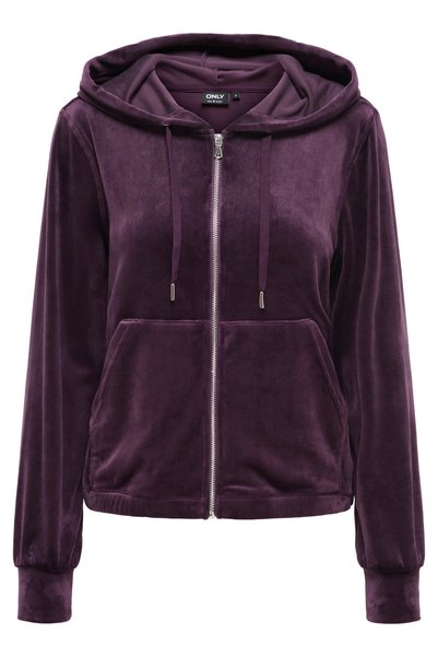 ONLY Onlrebel Regular Fit Kapüşonlu Yaka Fermuarlı Kadife Sweat Kadın SWEAT 1...