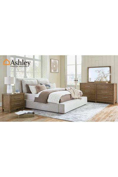 Ashley Industry Furniture طقم غرفة نوم كابالين مقاس كينج (193*203 سم) بني