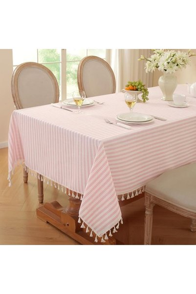 Laolitou Cotton Linen Tablecloth for Dining Table Farmhouse Kitchen Rectangle...