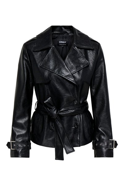 ONLY Onljulıa Regular Fit Kuşak Detaylı Deri Ceket Kadın DERİ CEKET 15373286