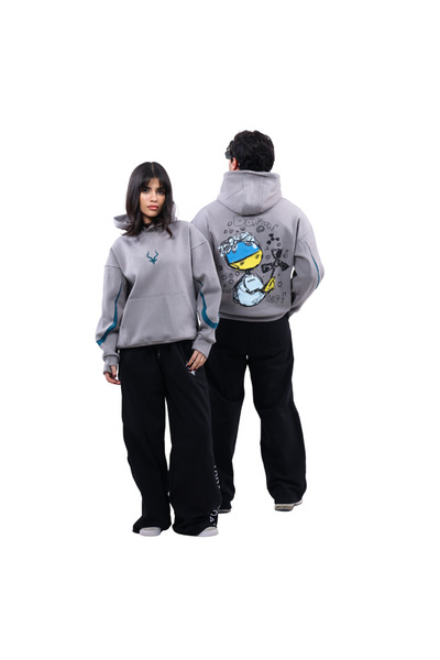 Adax Graffiti Hoodie - Gray