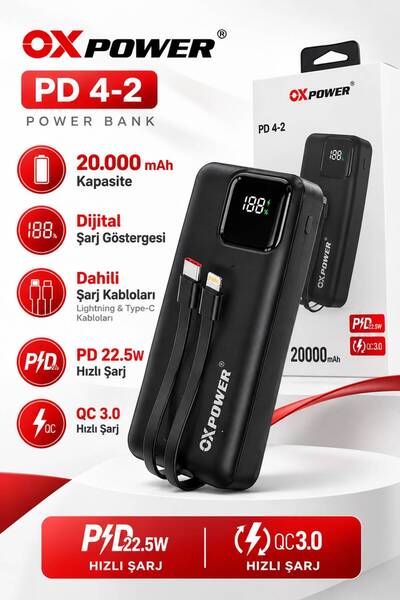 OXpower 20000 mAh POWERBANK