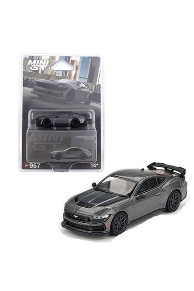 HOT WHEELS Mini GT Ford Mustang Dark Horse 2024 Carbonized Gray Koyu Gri 1:64...
