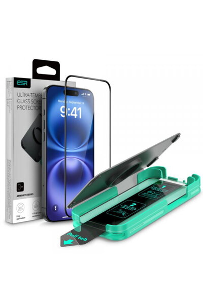 ESR Armorite Протектор за екран за Apple iPhone 16 Plus / 15 Plus, Закалено с...