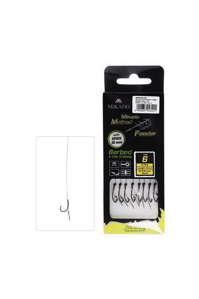 Mikado Set de 8 cârlige Method Feeder X-Tra Strong Nr. 10 Fir textil: 0.12mm ...