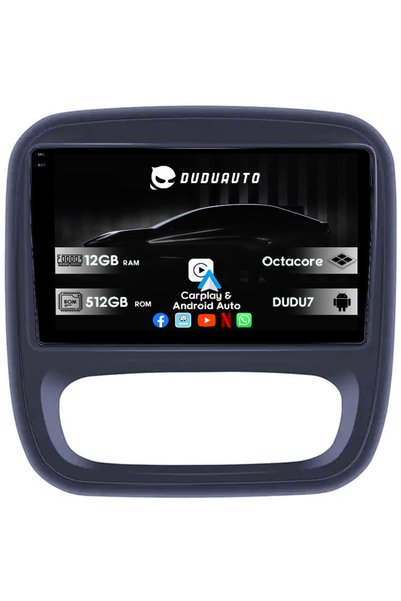 DUDU Ειδική συσκευή πλοήγησης Renault Captur, Trafic 3, DUDU3, 4GB RAM 64GB R...