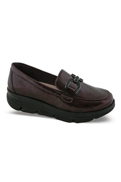 BLONDIE Zak Γυναικεία Μοκασίνια από Λουστρίνι σε Χρώμα Μπορντό