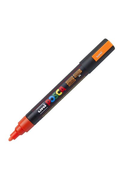 Uni Posca Μαρκαδόρος Posca 2.5mm Medium PC-5M - Φθορίζον Πορτοκαλί