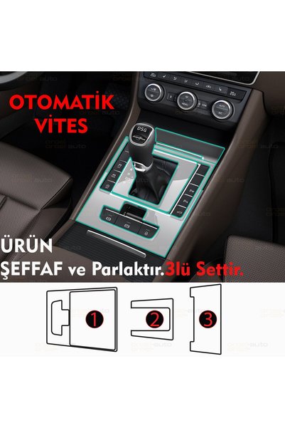Oroel Skoda Super B Compatible Gear Shift Surround Center Console Flexible Tp...