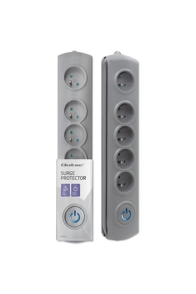 Qoltec Prelungitor | 5 prize | 3m | Gri