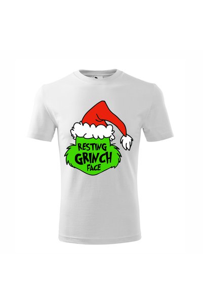 Malfini Tricou personalizat, Grinch # 161, Bumbac 100%, Alb, Barbat, Marime 4XL