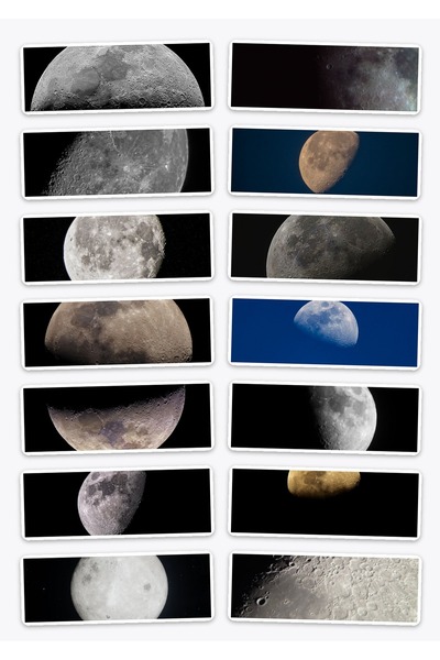 OEM Pachet Stickere Cratere Lunare, 14 autocolante tematice spațiu, finisaj l...