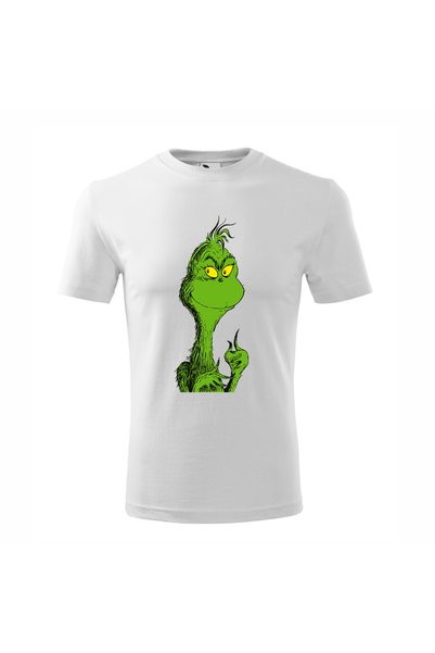Malfini Tricou personalizat, Grinch # 123, Bumbac 100%, Alb, Barbat, Marime 2XL