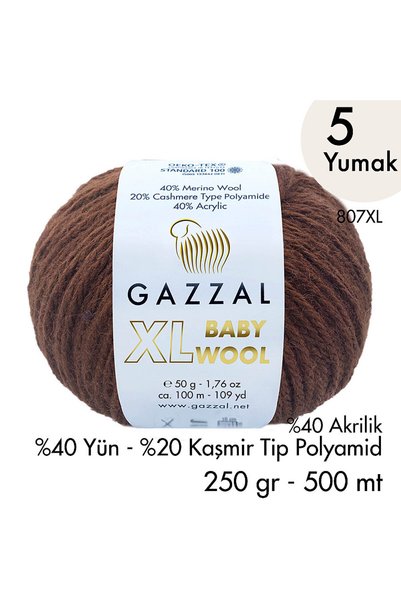 Gazzal Dječja vuna XL 807XL - 5 Yumak