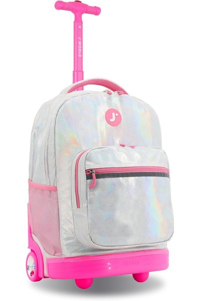 J World New York J World Sunrise Kids Rolling Backpack for Girls Boys. Roller...