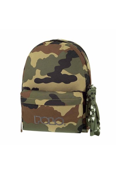 Polo 901235-2900 Γνήσιο Διπλό Κασκόλ Χακί Καμουφλάζ (2023)