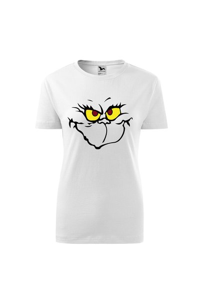 Malfini Tricou personalizat, Grinch #179, Bumbac 100%, Alb, Dama, Marime M