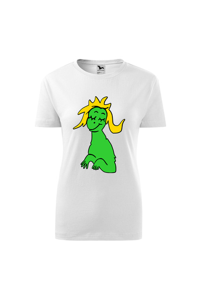 Malfini Tricou personalizat, Grinch #220, Bumbac 100%, Alb, Dama, Marime XL