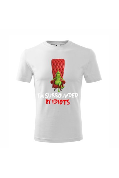 Malfini Tricou personalizat, Grinch # 191, Bumbac 100%, Alb, Barbat, Marimea XL