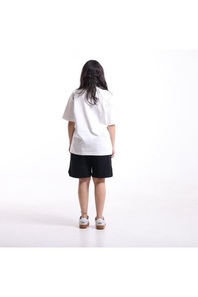 Adax Unisex Oversize T-Shirt Heavyweight Cotton 280g Crew Neck Loose Fit - Horizon White