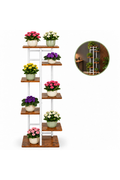varioshop Etajeră pentru plante cu 7 niveluri, Până la 36 kg, 120 x 42 x 23.5...