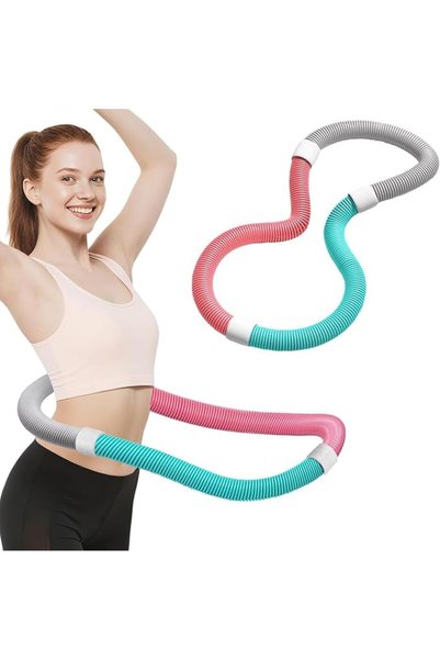 ALMEKAQUZ Soft Spring Hula Hoop, Pilates Equipment for Adults Foldable Slimmi...