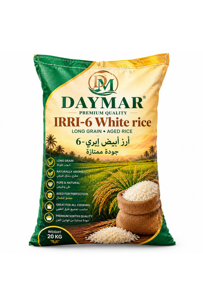 Daymar IRRI-6 Premium White Rice 25kg – Long Grain Aged Rice