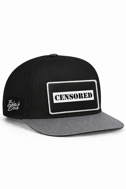 BlackBörk Censored Logo Grey-Black Hip Hop Cap