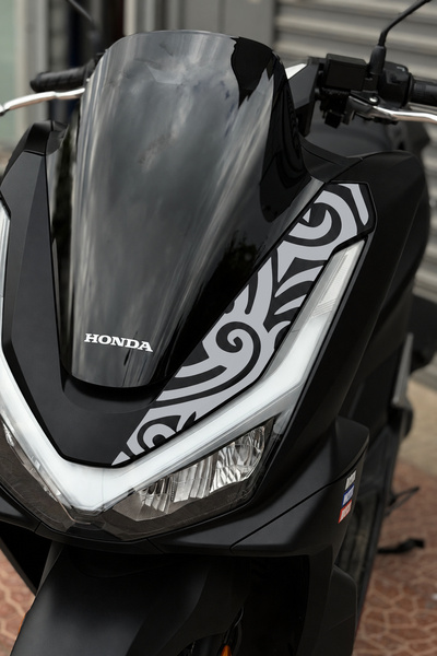 Banxtre Honda PCX Deluxe 2025-2026 Yeni Kasa için Dövme Tribal Desen Sticker ...