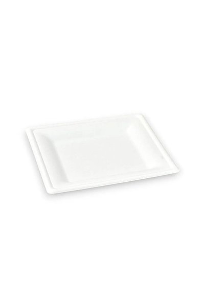 OEM Farfurii Pătrate din Trestie, 20 × 20 cm – 50 buc/set – Farfurii Pătrate ...