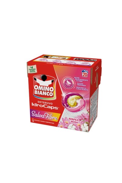 Omino Bianco Capsule Detergent pentru Rufe 3 în 1 Ninfea Rosa 20 buc