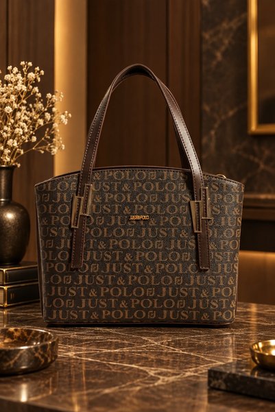Just Polo Brown Original New Season Large Size 5-Piece Hand and Shoulder Bag ...