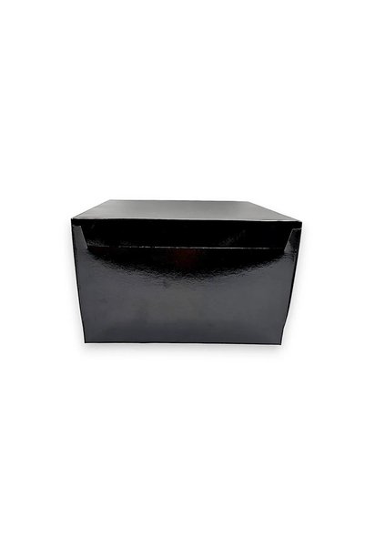 OEM Tăvițe pătrate negre pentru tort – 25x25x13 cm 25 buc.