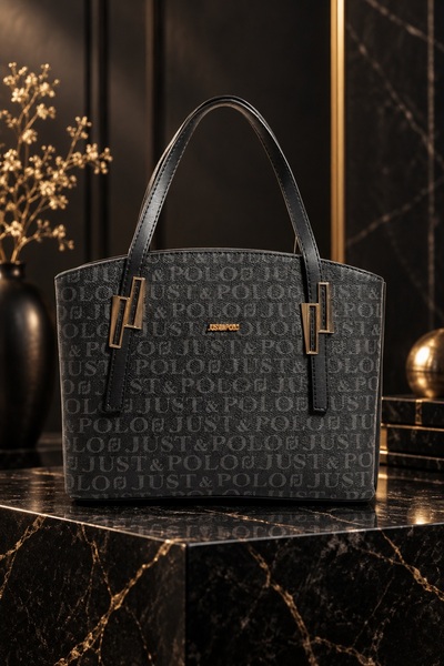 Just Polo Black Original New Season Large Size 5-Piece Hand and Shoulder Bag ...