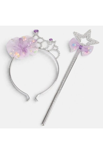 DD SHOP Set coronita-bagheta tul lila funda - Tiare-Baghete, Jucarii