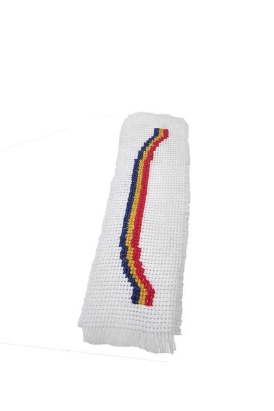 Marc Semn de carte tricolor brodat pe etamină